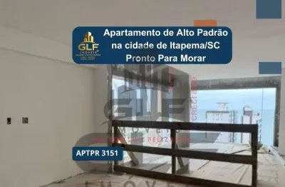 Apartamento de alto padrão na cidade de itapema/sc, no bairro meia praia, com 4 suítes e 3 vagas de garagem.  localização privilegiada. lazer completo
