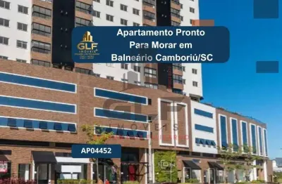 Apartamento pronto para morar em balneário camboriú/sc  com  68,83m² área privativa sendo 2 dormitórios 1 suíte, 1 vaga de garagem