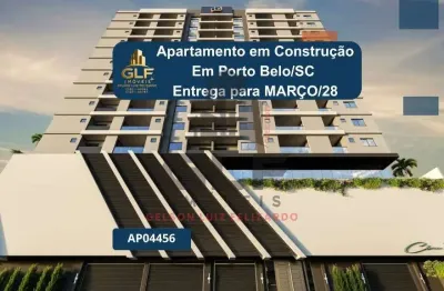Apartamento em construção em porto belo/sc com 76,70m² área privativa sendo 2 suítes, 1 vaga de garagem