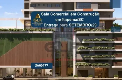 Sala Comercial em Construção em Itapema/SC bairro Meia Praia, com 80m² área privativa pronta para construir seu próprio negócios