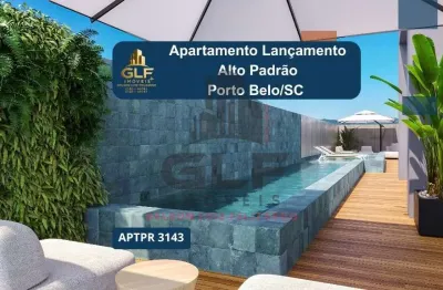 Apartamento lançamento alto padrão na cidade de porto belo/sc no bairro pereque, 2 dormitórios, sendo 1 suíte e 1 vaga de garagem. localização privil