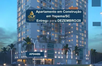 Apartamento em construção em itapema/sc com 68,50m² área privativa, com 2 dormitórios sendo 1 suíte, 1 vaga de garagem, área de lazer completa
