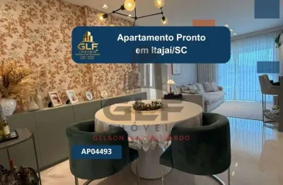 Apartamento pronto em itajaí/sc com 83m² área privativa sendo 2 suítes 2 vagas de garagem, área de lazer completa