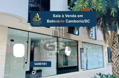 Sala a venda em balneário camboriú/sc com 107,41m² área privativa sendo 1 vaga de garagem, sala bem localizado