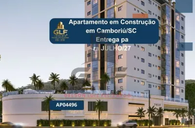 Apartamento em construção em camboriú/sc com 81,18m² área privativa, com 2 dormitórios sendo 1 suíte 1 vaga de garagem, área de lazer completa
