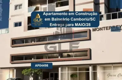 Apartamento em construção em balneário camboriú/sc com 61,80m² área privativa sendo 2 suítes 1 vaga de garagem