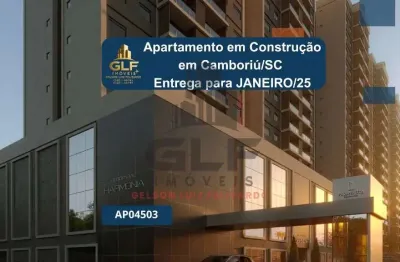Apartamento em construção em camboriú/sc com 64,33m² área privativa, com 2 dormitórios sendo 1 suíte, 1 vaga de garagem, lazer completo