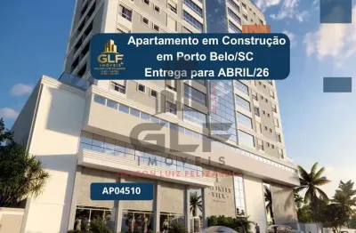 Apartamento em construção em porto belo/sc com 111,48m² área privativa sendo 3 suítes 2 vagas de garagem, área de lazer completa