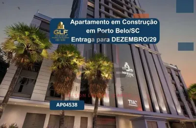Apartamento em construção em porto belo/sc com 125,76m²  área privativa sendo 3 suítes 2 vaga de garagem, área de lazer completa