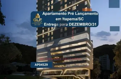 Apartamento pré lançamento em itapema/sc bairro tabuleiro dos oliveiras, com 35,50m² área privativa sendo 1 dormitório e 1 vaga de garagem