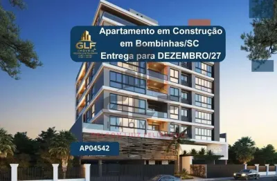Apartamento em construção em bombinhas/sc com 87,43m²  área privativa sendo 2 suítes 2 vagas de garagem lazer completo
