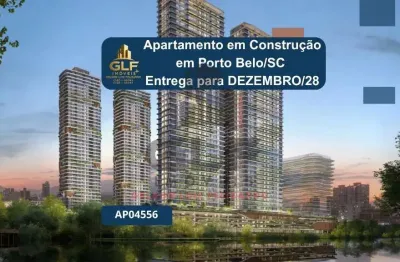 Apartamento em construção em porto belo/sc com 123,66m² área privativa sendo 3 suítes 2 vaga de garagem, área de lazer completa