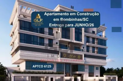 Apartamento em Construção em Bombinhas/SC com 101,30m² área privativa sendo 2 dormitórios e 1 suíte, 1 vaga de garagem