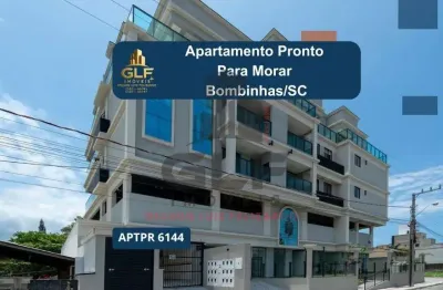 Apto Pronto em Bombinhas, com 105,54m² área privativa sendo 3 suítes, 2 vagas de garagem,