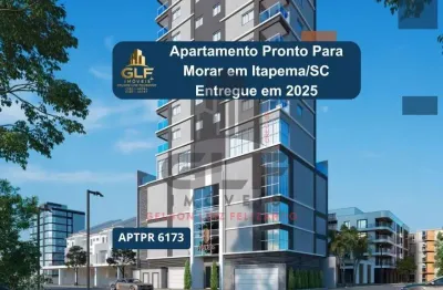 Apto Pronto em Itapema, bairro Morretes, com 63,05m² área privativa, sendo 2 suítes, 1 vaga de garagem, área de lazer completa