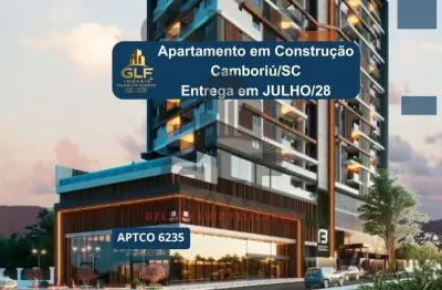 Apto em Construção em Camboriú, com 62,76m²´área privativa, sendo 1 suíte, 1 vaga de garagem, área de lazer completa
