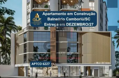 Apto em Construção em Balneário Camboriú, com 65m² área privativa com 2 dormitórios sendo 1 suíte, área de lazer completa