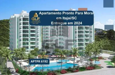 Apto Pronto em Itajaí, com 150m²  área privativa sendo 3 suítes, 3 vagas de garagem, área de lazer completa