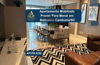 Apto Pronto em Balneário Camboriú, com 133,52m² área privativa sendo, 3 suítes, 3 vagas de garagem, área de lazer completa
