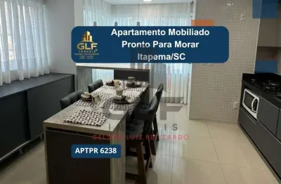 Apto Pronto em Porto Belo, com 80m² área privativa, com 2 dormitórios sendo 1 suíte, 2 vagas de garagem, área de lazer completa