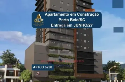 Apto em Construção em Porto Belo, Perequê, com 120m² área privativa sendo 3 suítes, 2 vagas de garagem, área de lazer completa