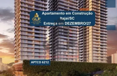 Apto em Construção em Itajaí, com 121,22m² área privativa sendo 3 suítes, 2 vagas de garagem, área de lazer completa
