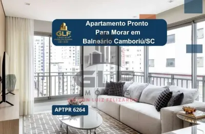 Apto Pronto em Balneário Camboriú, com131,39m²  área privativa, sendo 4 suítes, 3 vagas de garagem, área de lazer completa