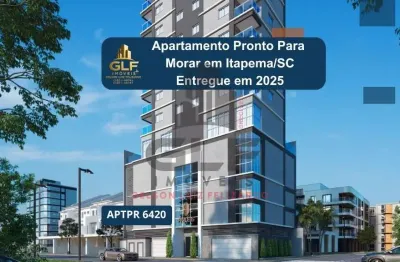 Apto Pronto para morar Em Itapema/SC bairro Morretes, com 63,05m² área privativa, sendo 2 suítes, 1 vaga de garagem, com área de lazer