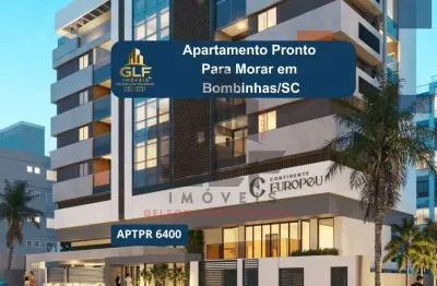 Apto Pronto em Bombinhas/SC com 71,34m² área privativa sendo 2 dormitórios 1 suíte, 1 vaga de garagem garagem
