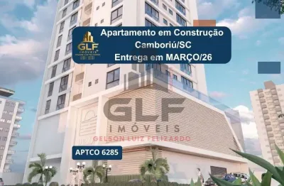 Apto em Construção em Camboriú, com 106,99m² área privativa, sendo 3 suítes, 2 vagas de garagem, área de lazer completa