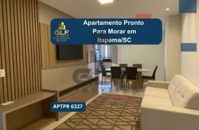 Apto Pronto em Itapema/SC com 130m² área privativa com 3 dormitórios sendo 2 suítes, 1 vaga de garagem, área de lazer