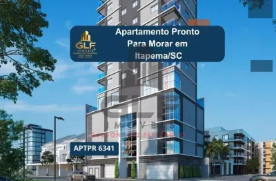 Apto Pronto em Itapema/SC bairro Morretes, com 63,05m² área privativa, sendo 2 suítes, 1 vaga de garagem, área de lazer