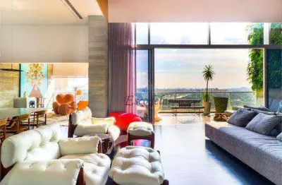 Apartamento com 4 suítes à venda, 327 m² por r$ 15.000.000 - alto de pinheiros - são paulo/sp