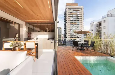 Apartamento triplex, cobertura. com 2 dormitórios à venda, 250 m² por itaim bibi - próximo ao parque do ibirapuera