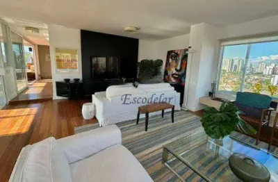 Cobertura com,4 suítes, 6 vagas para alugar, 420 m² , próximo a hípica,- brooklin - predio apto um por andar