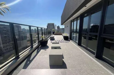 Studio brooklin, a venda,  26m2,com varanda , brooklin, perto do metro, lazer e segurança