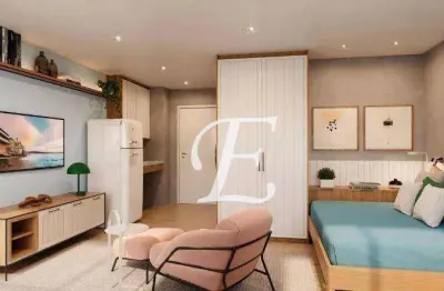 Studio ,1 quarto, sem vaga, à venda, 24 m² MOBILIADO E DECORADO-com varanda Vila Olímpia - perto da estação