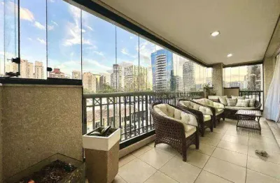 Apartamento com 3 suítes, 3 banheiros e 4 vagas à venda, 180 m² , com varanda,Itaim Bibi - próximo parque do povo