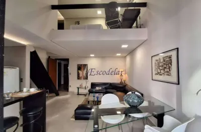 Apartamento duplex com 1 dormitório para alugar, 60 m² por r$ 6.100,03/mês - moema - são paulo/sp