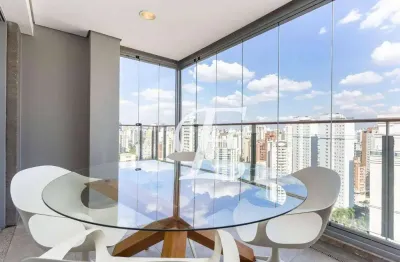 Apartamento com varanda,mobiliado,1 dormitório para alugar, 98 m²  ,lazer. vila nova conceição - próximo ao insper