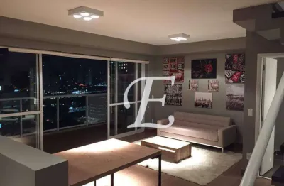 Apartamento duplex com 1 dormitório, 89 m² ou aluguel - brooklin - próximo shopping morumbi