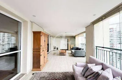 Apartamento com 4 dormitórios para alugar, 207 m² por r$ 19.030,00/mês - brooklin - são paulo/sp