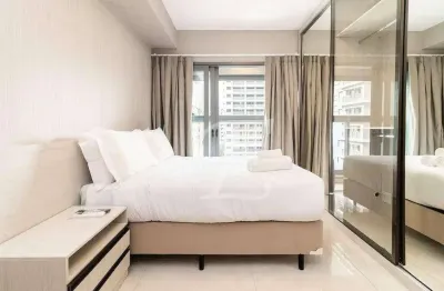 Studio com 1 dormitório para alugar, 24 m² , completo com vaga - moema - perto metro e shopping ibirapuera