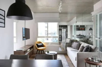 Apto,70m2, alugar, 1 quarto,1 suite, 1 lavabo, varanda, totalmente mobiliado com enxoval- brooklin – próximo ponte estaiada estação campo belo