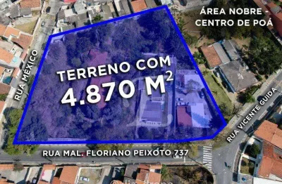 Terreno à venda, 4870 m² por r$ 8.800.000,00 - centro - poá/sp