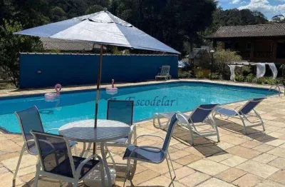 Chácara com 3 dormitórios para alugar, 5000 m² por r$ 7.390,00/mês - pesqueiro da mata - mairiporã/sp