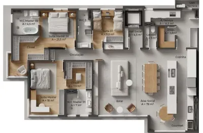 Apartamento com 3 quartos à venda na Rua José Monteiro Filho, 166, Centro, São Bernardo do Campo