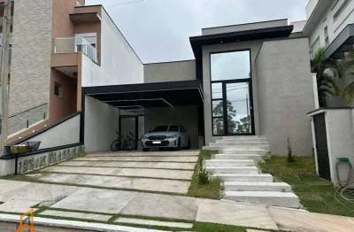 Casa térrea com pé direito duplo, 3 suítes, piscina, no condomínio mosaico da serra mogi das cruzes - sp (porteira fechada) - r$ 2.295.000,00
