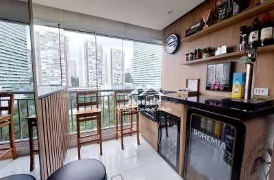 Vende lindo apartamento com 73m², 2 dormitórios, todo planejado e com lazer na vila andrade.