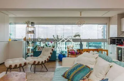 Vende lindíssimo apartamento com varanda gourmet, living integrado, 3 suítes, 3 vagas e muito lazer no brooklin